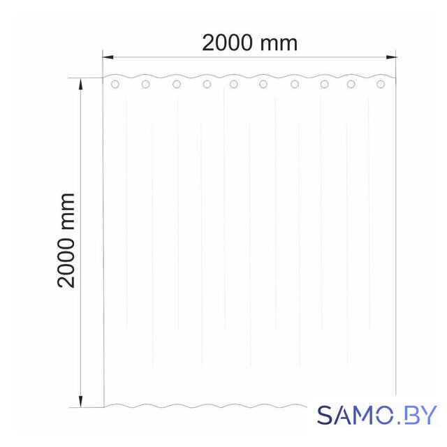 Шторка-занавеска для ванны Wasserkraft Isen SC-40102 - Изображение №3 — Интернет-магазин samo.by