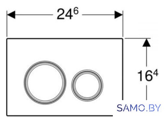 Панель смыва Geberit Sigma 21 115.884.SJ.1 (черный глянцевый) - Изображение №4 — Интернет-магазин samo.by
