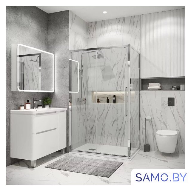 Душевой уголок Grossman Cosmo 120x90x195 120.K33.02.1290.10.00 (хром/прозрачное стекло) - Изображение №6 — Интернет-магазин samo.by