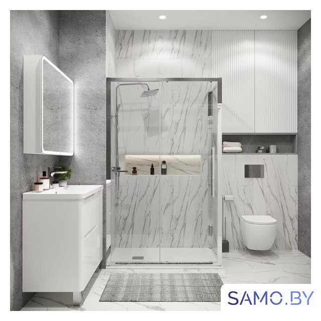 Душевой уголок Grossman Cosmo 120x90x195 120.K33.02.1290.10.00 (хром/прозрачное стекло) - Изображение №7 — Интернет-магазин samo.by