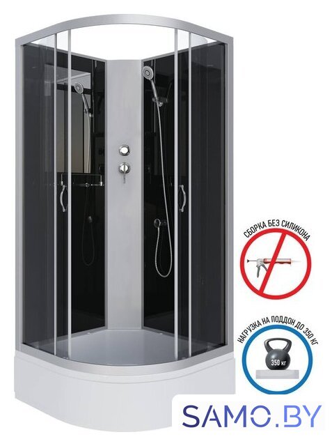 Душевая кабина Niagara NG-3501-14BK 90x90 - Изображение №2 — Интернет-магазин samo.by