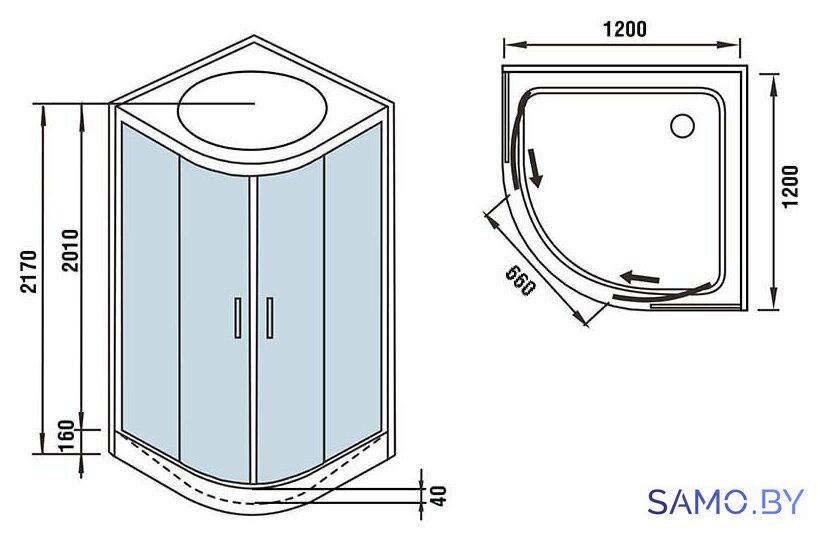 Душевая кабина WeltWasser WW500 Emmer 12015 - Изображение №17 — Интернет-магазин samo.by