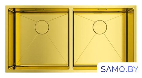 Кухонная мойка Omoikiri Taki 86-2-U/IF LG (светлое золото) - Изображение №1 — Интернет-магазин samo.by