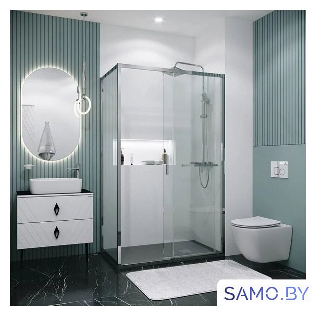 Душевой уголок Grossman Style 110x90x195 120.K33.05.1190.10.00 (хром/прозрачное стекло) - Изображение №8 — Интернет-магазин samo.by