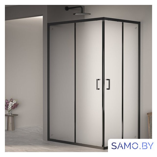 Душевой уголок RGW PA-040B 3508104082-24 80x120 (черный/матовое-сатинат стекло) - Изображение №1 — Интернет-магазин samo.by