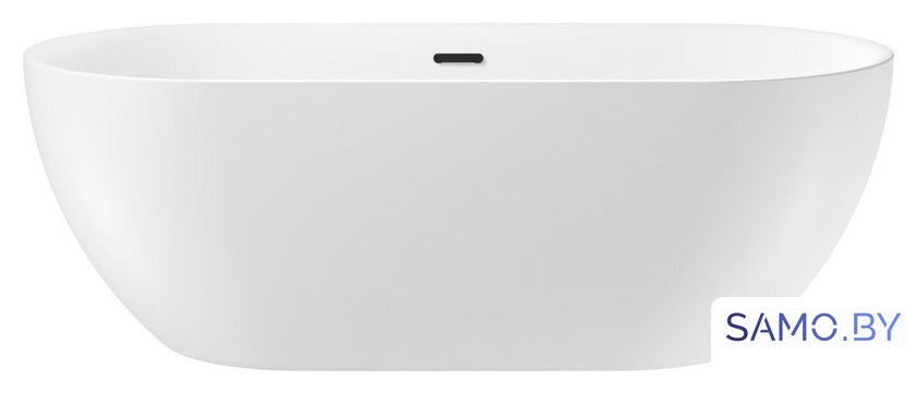 Ванна Wellsee Chic Riviera 179x84,5 236803003 (отдельностоящая ванна белый глянец, экран, ножки, сифон-автомат матовый черный) - Изображение №1 — Интернет-магазин samo.by