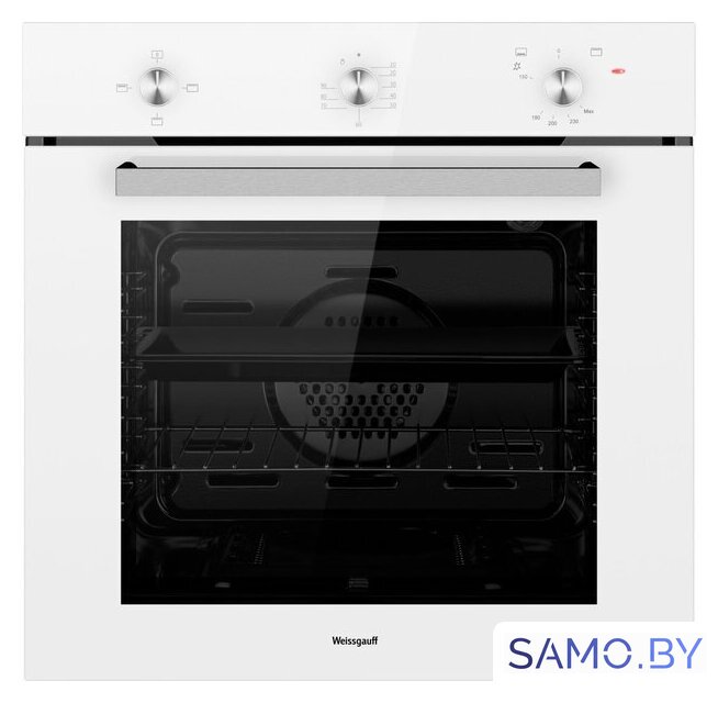 Газовый духовой шкаф Weissgauff WGO 702 White Glass - Изображение №1 — Интернет-магазин samo.by