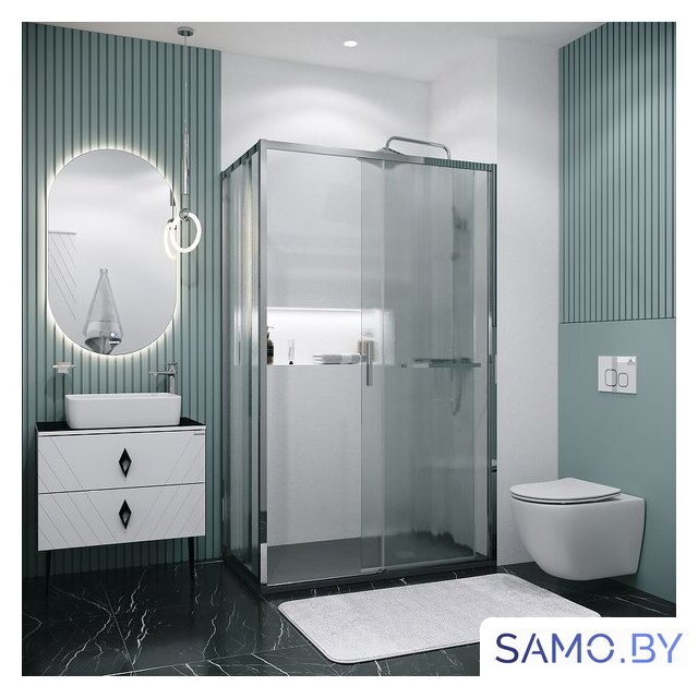 Душевой уголок Grossman Style 110x90x195 120.K33.05.1190.10.02 (хром/стекло шиншилла) - Изображение №9 — Интернет-магазин samo.by