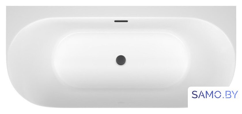 Ванна Wellsee Collaro 180x80 28910203R (пристенная ванна белый глянец, экран, ножки, сифон-автомат матовый черный) - Изображение №4 — Интернет-магазин samo.by