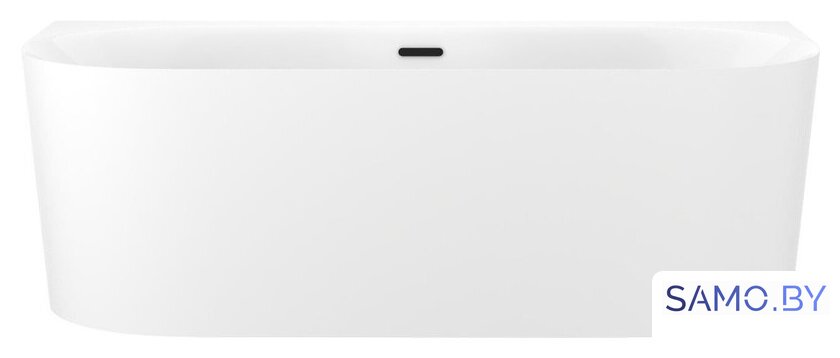 Ванна Wellsee Collaro 180x80 28910203R (пристенная ванна белый глянец, экран, ножки, сифон-автомат матовый черный) - Изображение №1 — Интернет-магазин samo.by