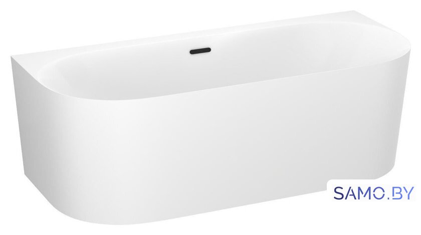 Ванна Wellsee Collaro 180x80 28910203R (пристенная ванна белый глянец, экран, ножки, сифон-автомат матовый черный) - Изображение №2 — Интернет-магазин samo.by