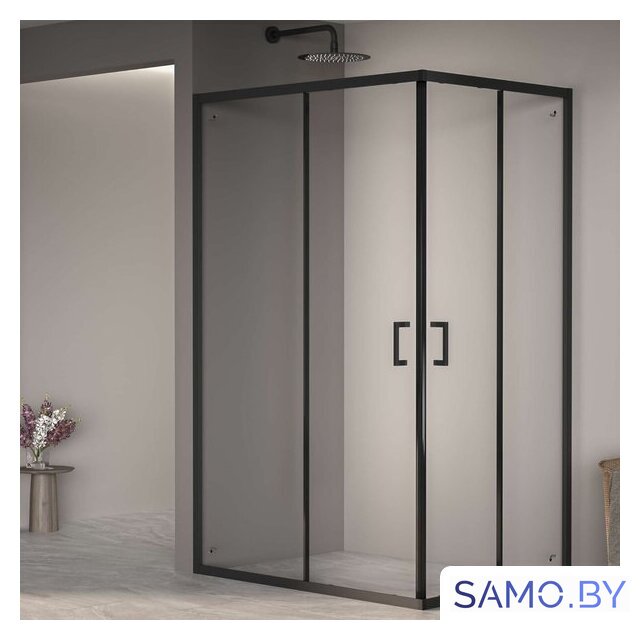Душевой уголок RGW PA-040B 3508104082-14 80x120 (черный/прозрачное стекло) - Изображение №1 — Интернет-магазин samo.by