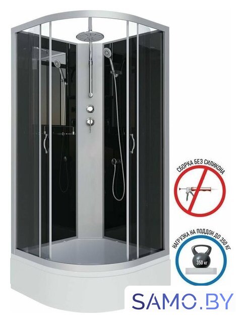 Душевая кабина Niagara NG-3501-14BKT 90x90 - Изображение №3 — Интернет-магазин samo.by