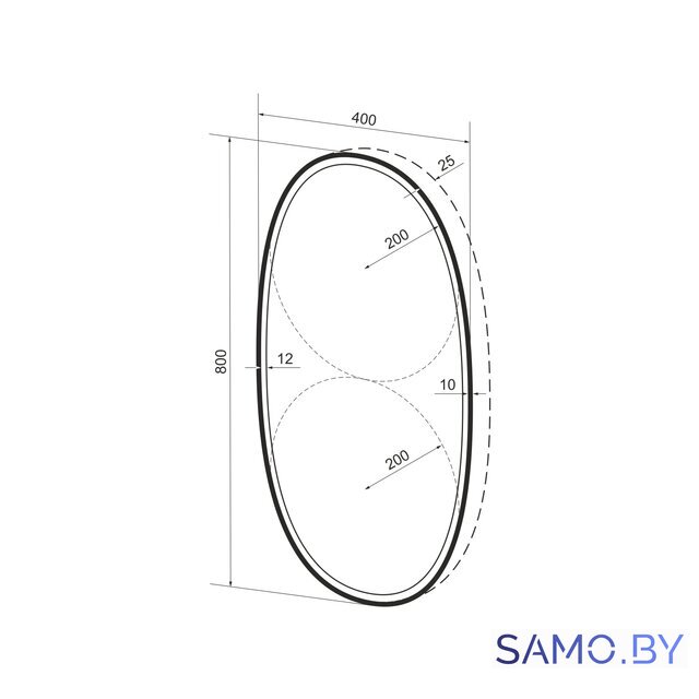  Wellsee Зеркало с фронтальной LED-подсветкой 7 Rays' Spectrum 172201580, 40 х 80 см (с сенсором и регулировкой яркости освещения) - Изображение №10 — Интернет-магазин samo.by