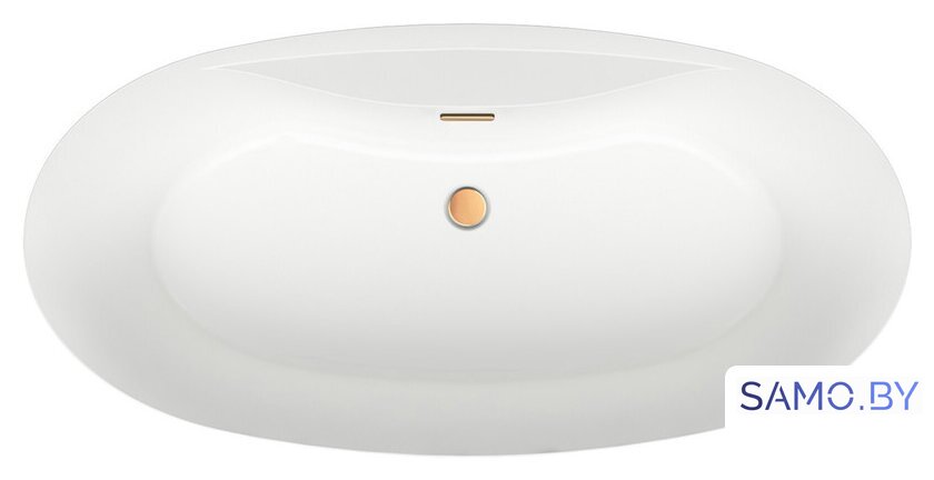 Ванна Wellsee L’aster 175x85 236301004 (отдельностоящая ванна белый глянец, экран, ножки, сифон-автомат золото) - Изображение №4 — Интернет-магазин samo.by