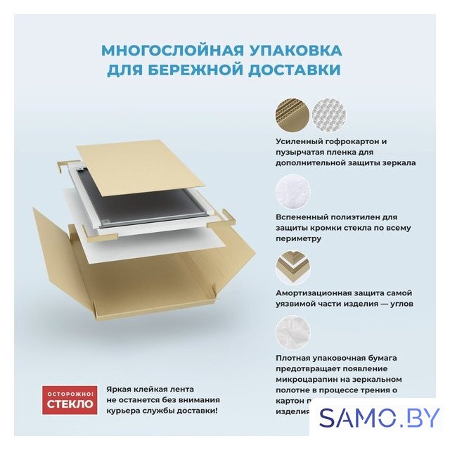  Wellsee Зеркало с фоновой LED-подсветкой 7 Rays' Spectrum 172201880, 90 x 45 см (с сенсором и регулировкой яркости освещения) - Изображение №8 — Интернет-магазин samo.by