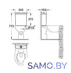 Бачок для унитаза Grohe Bau Ceramic 39436000 - Изображение №3 — Интернет-магазин samo.by
