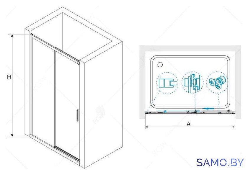 Душевая дверь RGW LE-12 180 - Изображение №3 — Интернет-магазин samo.by