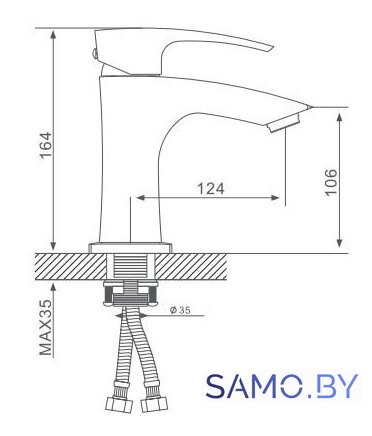 Смеситель Gappo G1007-66 - Изображение №2 — Интернет-магазин samo.by