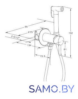 Гигиенический душ Roxen Santi 50094000-BN - Изображение №4 — Интернет-магазин samo.by