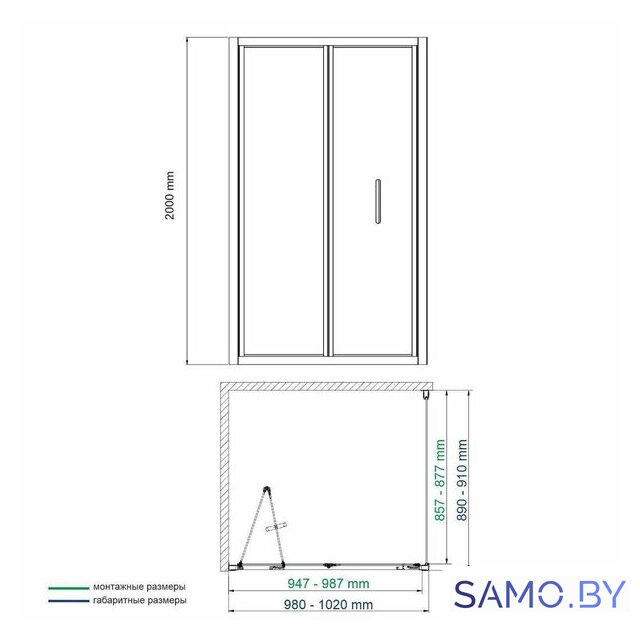 Душевой уголок Wasserkraft Weser 78F22 - Изображение №2 — Интернет-магазин samo.by