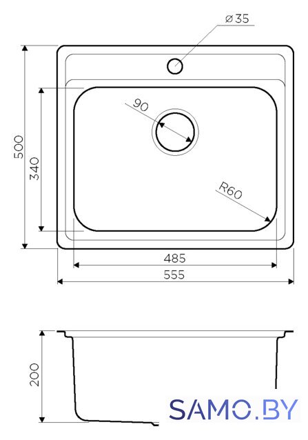 Кухонная мойка Omoikiri Ashi 56-IN - Изображение №2 — Интернет-магазин samo.by