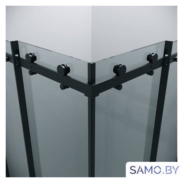 Душевой уголок Grossman Classic 90x90x195 300.K33.04.9090.21.00 (черный матовый/прозрачное стекло) - Изображение №4 — Интернет-магазин samo.by