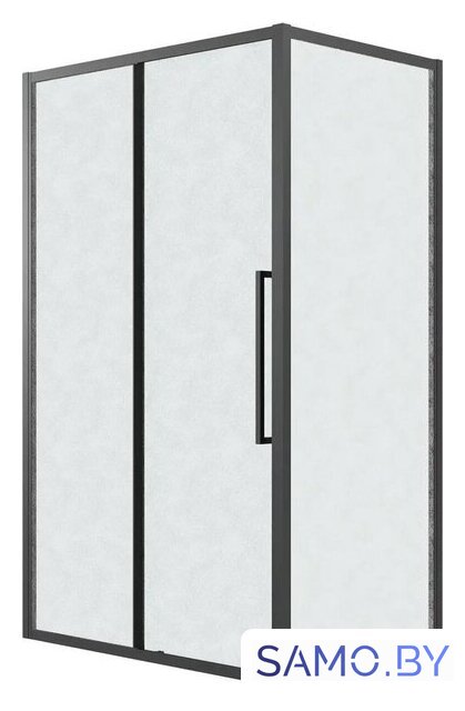 Душевой уголок Grossman Cosmo 130x100x195 120.K33.02.1310.21.02 (черный матовый/стекло шиншилла) - Изображение №1 — Интернет-магазин samo.by