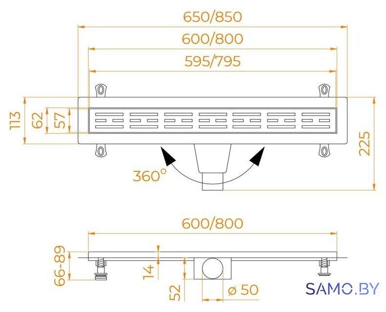 Трап/канал RGW Drain Leo-20 60212080-01 - Изображение №6 — Интернет-магазин samo.by