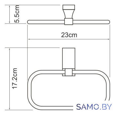 Держатель для полотенца Wasserkraft Abens K-3260 - Изображение №4 — Интернет-магазин samo.by