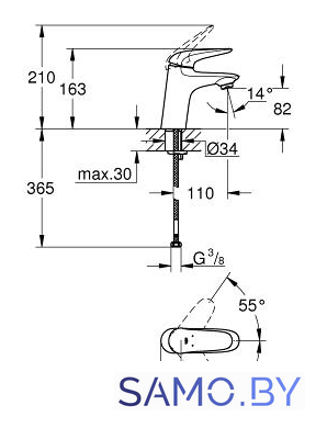 Смеситель Grohe Eurostyle [23715003] - Изображение №2 — Интернет-магазин samo.by