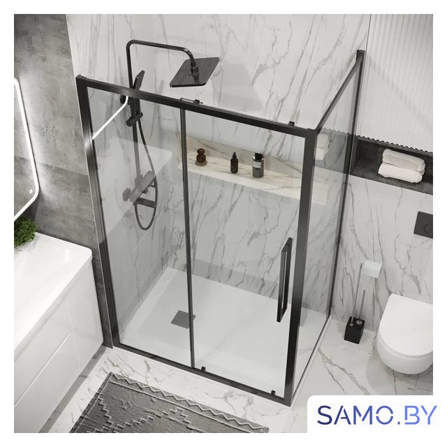 Душевой уголок Grossman Cosmo 140x100x195 120.K33.02.1410.42.00 (графит сатин/стекло прозрачное) - Изображение №7 — Интернет-магазин samo.by
