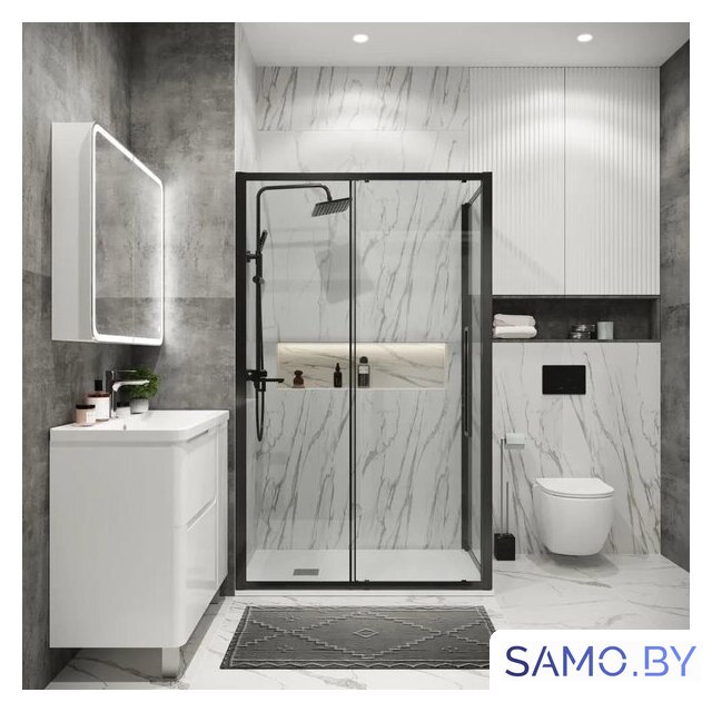 Душевой уголок Grossman Cosmo 140x100x195 120.K33.02.1410.42.00 (графит сатин/стекло прозрачное) - Изображение №8 — Интернет-магазин samo.by