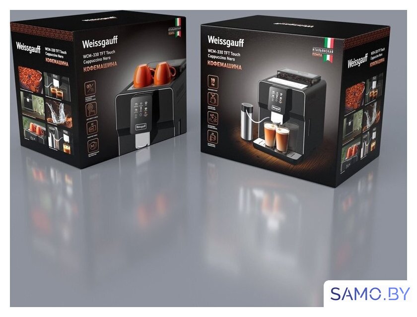Кофемашина Weissgauff WCM-330 TFT Touch Cappuccino Nero - Изображение №35 — Интернет-магазин samo.by