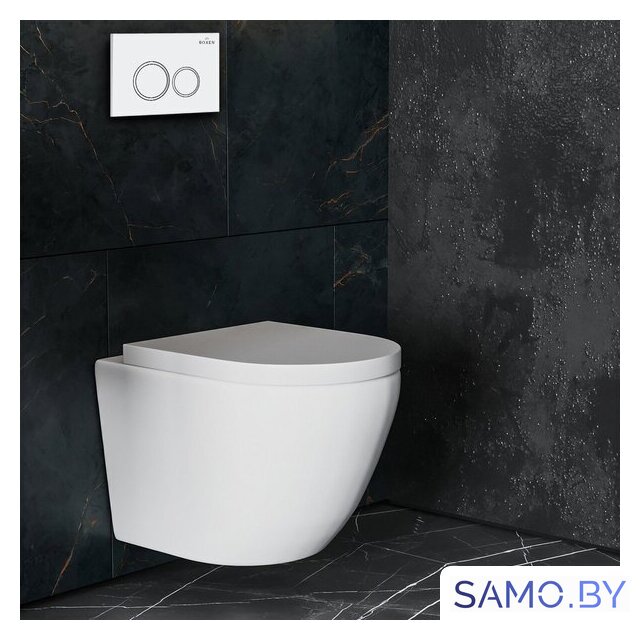 Унитаз подвесной Roxen Antares в комплекте с инсталляцией StounFix Dual Fresh 6 в 1 501501 (кнопка: белый глянец) - Изображение №8 — Интернет-магазин samo.by