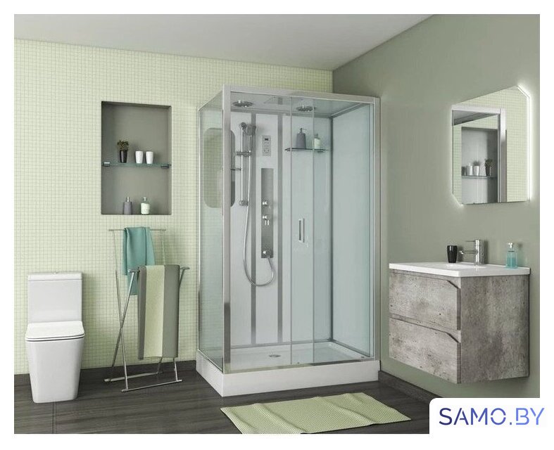 Душевая кабина Niagara NG-6012-01GQR 120x80x210 (прозрачное стекло) - Изображение №2 — Интернет-магазин samo.by