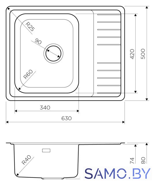 Кухонная мойка Omoikiri Sagami 63-IN - Изображение №2 — Интернет-магазин samo.by