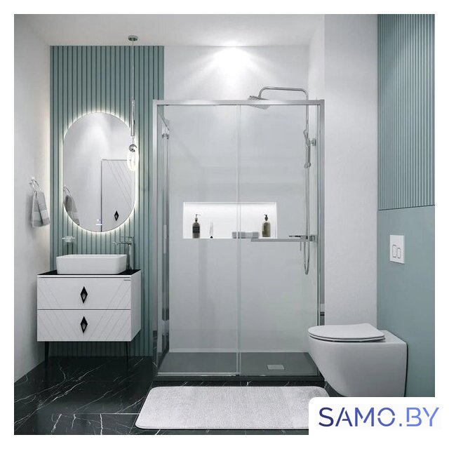 Душевой уголок Grossman Style 120x90x195 120.K33.05.1290.10.00 (хром/прозрачное стекло) - Изображение №7 — Интернет-магазин samo.by