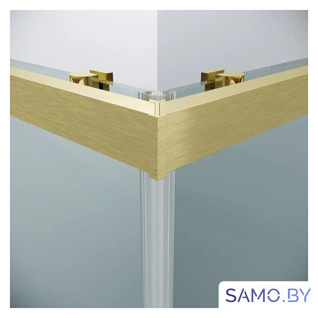 Душевой уголок Grossman Cosmo 100x100x195 300.K33.02.1010.32.00 (золото сатин/прозрачное стекло) - Изображение №6 — Интернет-магазин samo.by