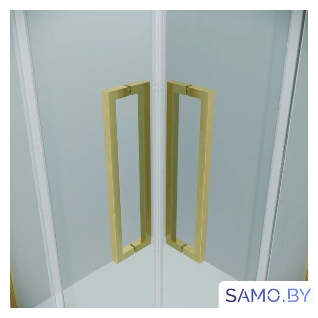 Душевой уголок Grossman Cosmo 100x100x195 300.K33.02.1010.32.00 (золото сатин/прозрачное стекло) - Изображение №3 — Интернет-магазин samo.by