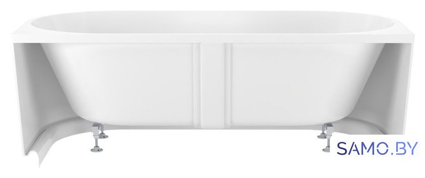 Ванна Wellsee Collaro 170x80 28910102R (пристенная ванна белый глянец, экран, ножки, сифон-автомат глянцевый белый) - Изображение №3 — Интернет-магазин samo.by