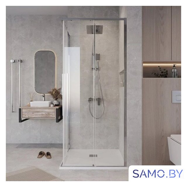 Душевой уголок Grossman Galaxy 90x80x195 300.K33.01.9080.10.00 (хром/прозрачное стекло) - Изображение №9 — Интернет-магазин samo.by