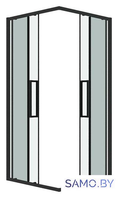 Душевой уголок Grossman Cosmo 90x90x195 300.K33.02.9090.21.00 (черный матовый/прозрачное стекло) - Изображение №2 — Интернет-магазин samo.by