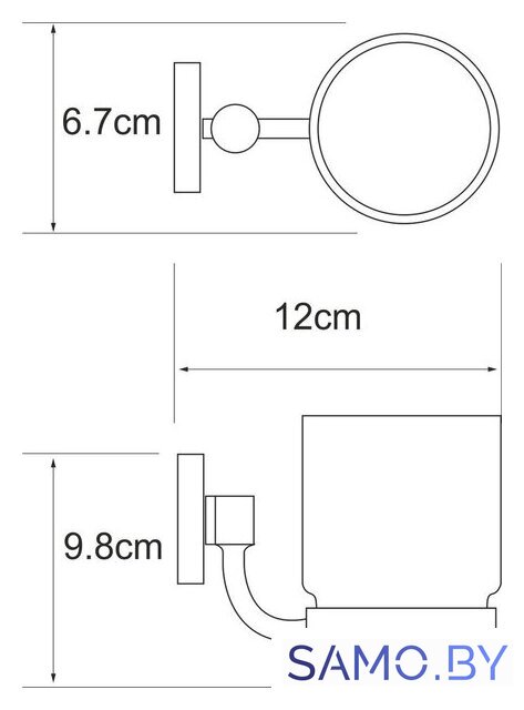 Держатель для стакана Wasserkraft Rhein K-6228 - Изображение №3 — Интернет-магазин samo.by