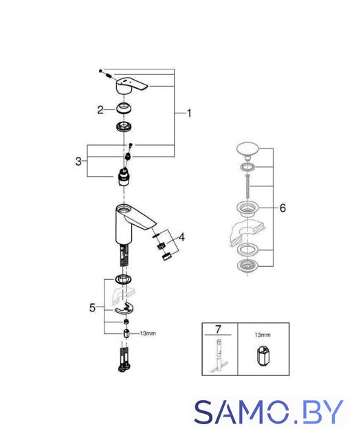 Смеситель Grohe Eurosmart 32154003 - Изображение №2 — Интернет-магазин samo.by