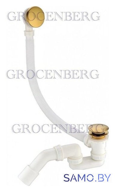 Слив-перелив Grocenberg GB230 (золотой брашированный) - Изображение №1 — Интернет-магазин samo.by