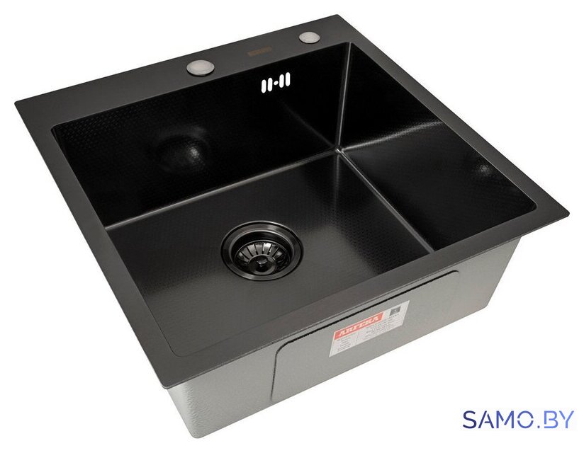 Кухонная мойка ARFEKA Eco AR 500*500 Black PVD Nano Decor Millet Grains - Изображение №1 — Интернет-магазин samo.by