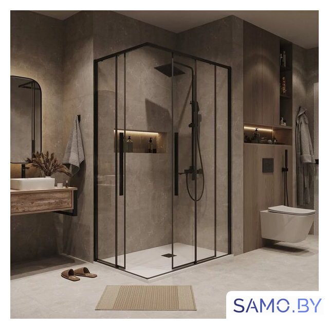Душевой уголок Grossman Galaxy 90x70x195 300.K33.01.9070.42.00 (графит сатин/стекло прозрачное) - Изображение №8 — Интернет-магазин samo.by