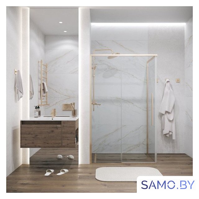 Душевой уголок Grossman Galaxy 110x80x195 120.K33.01.1180.32.00 (золото сатин/прозрачное стекло) - Изображение №7 — Интернет-магазин samo.by