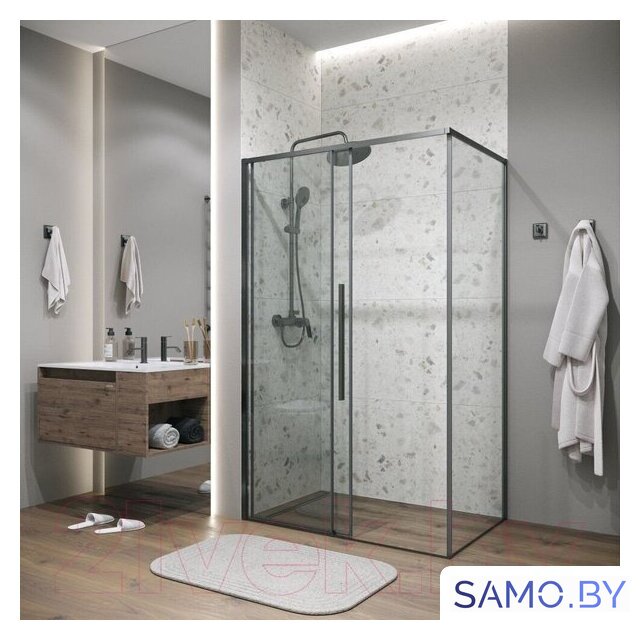 Душевой уголок Grossman Galaxy 100х100х195 120.K33.01.1010.42.00 (графит сатин/прозрачное стекло) - Изображение №8 — Интернет-магазин samo.by